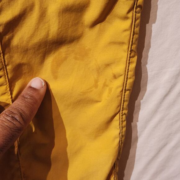 Fjällräven 'Fjallraven' Men's Sz L High Coast Wind Jacket Ochre Yellow Rain Coat - Picture 8 of 13